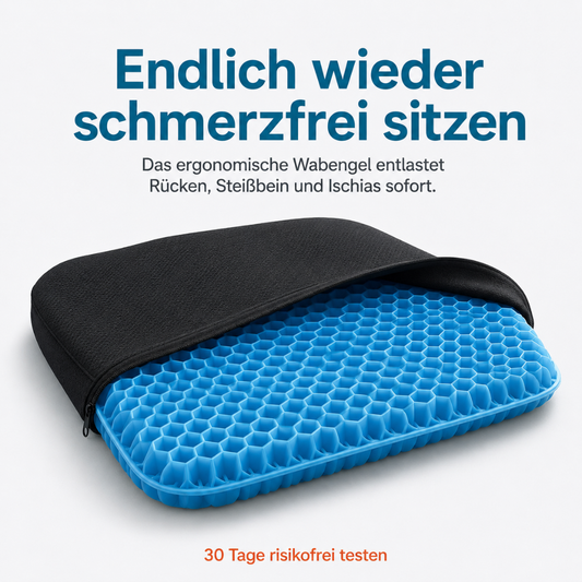Relada Gel-Sitzkissen für schmerzfreies Sitzen