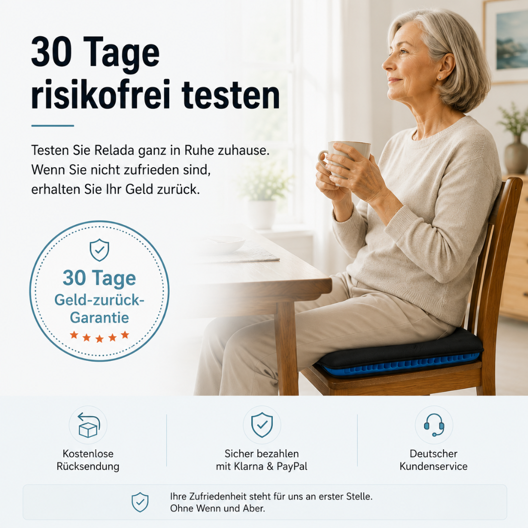 Relada Gel-Sitzkissen für schmerzfreies Sitzen